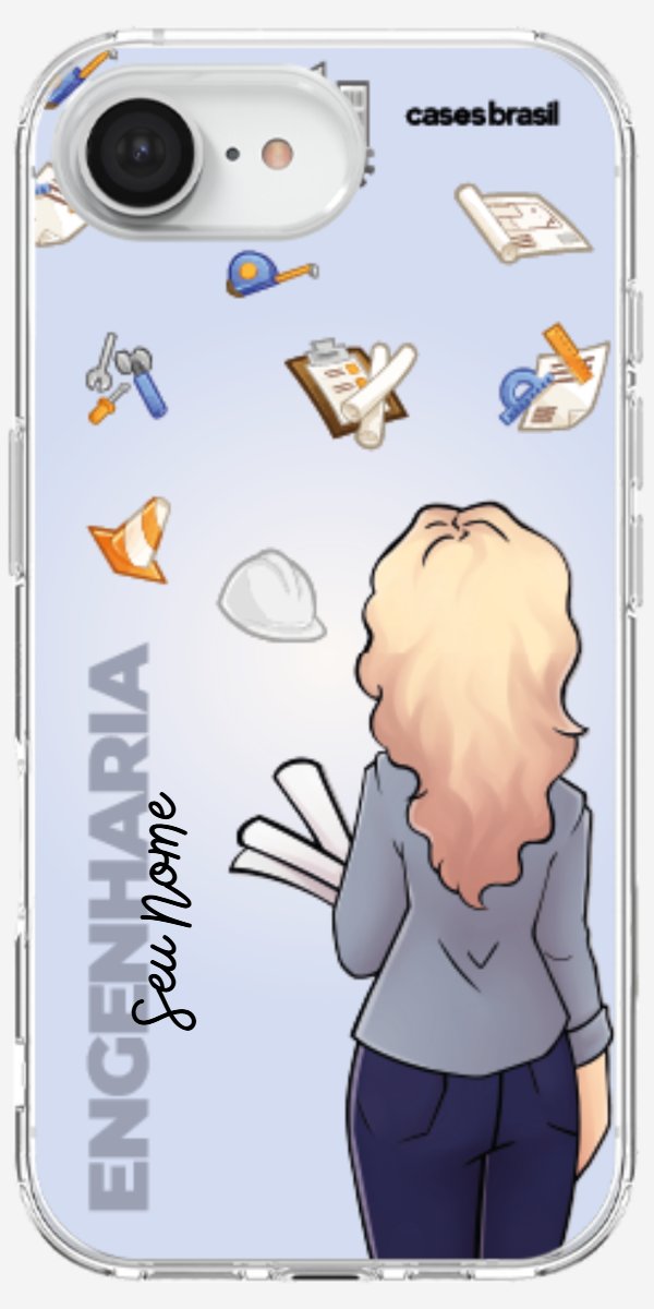 Capinha para Celular Engenharia - Boneca Profissão Com Fundo