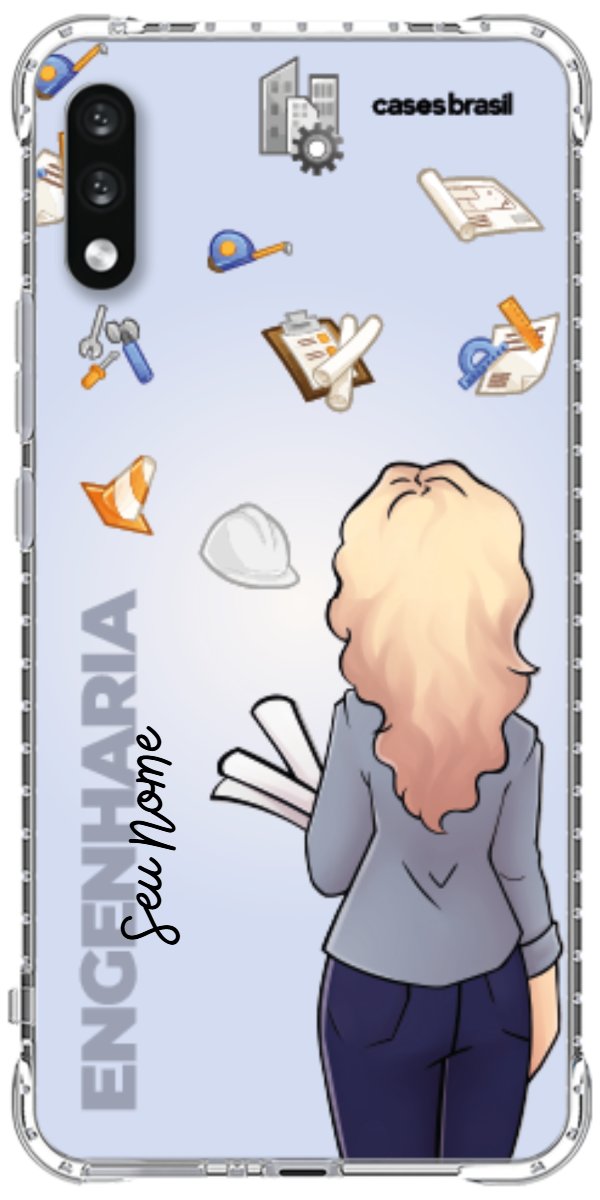 Capinha para Celular Engenharia - Boneca Profissão Com Fundo