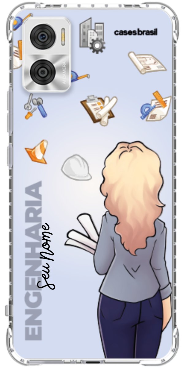 Capinha para Celular Engenharia - Boneca Profissão Com Fundo