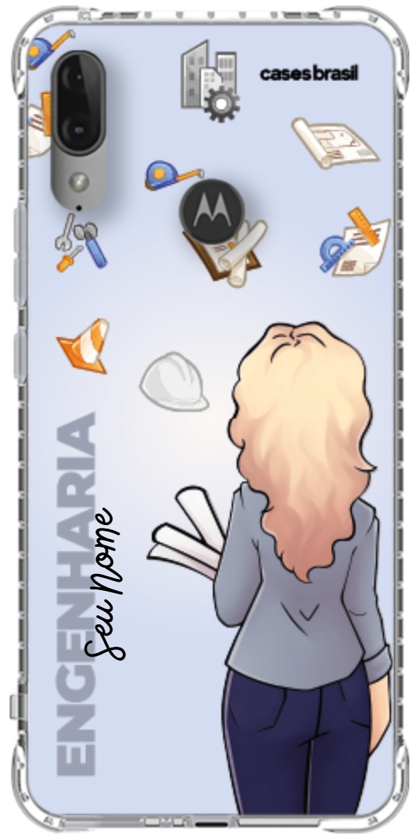 Capinha para Celular Engenharia - Boneca Profissão Com Fundo