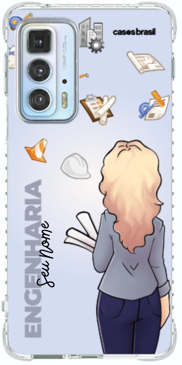 Capinha para Celular Engenharia - Boneca Profissão Com Fundo