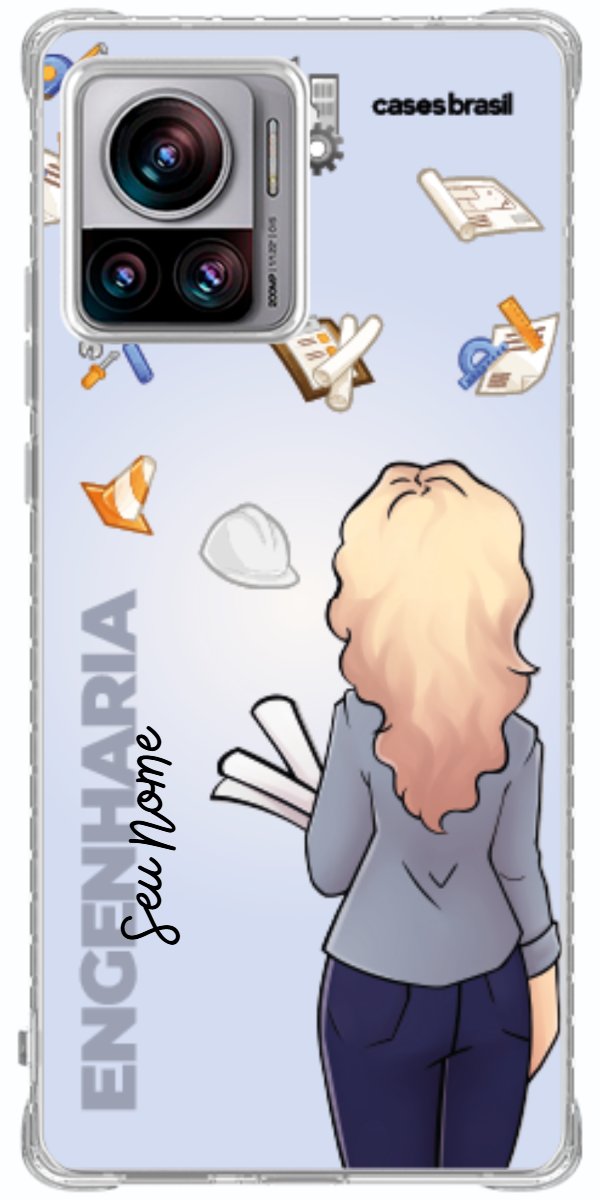 Capinha para Celular Engenharia - Boneca Profissão Com Fundo