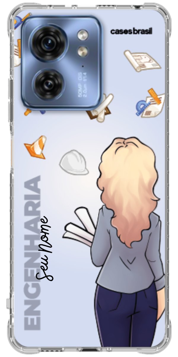 Capinha para Celular Engenharia - Boneca Profissão Com Fundo