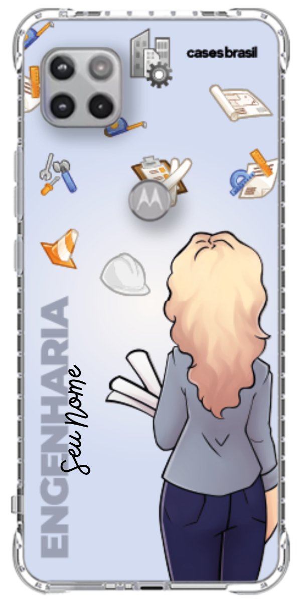 Capinha para Celular Engenharia - Boneca Profissão Com Fundo