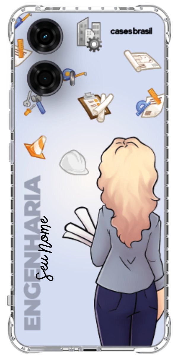 Capinha para Celular Engenharia - Boneca Profissão Com Fundo