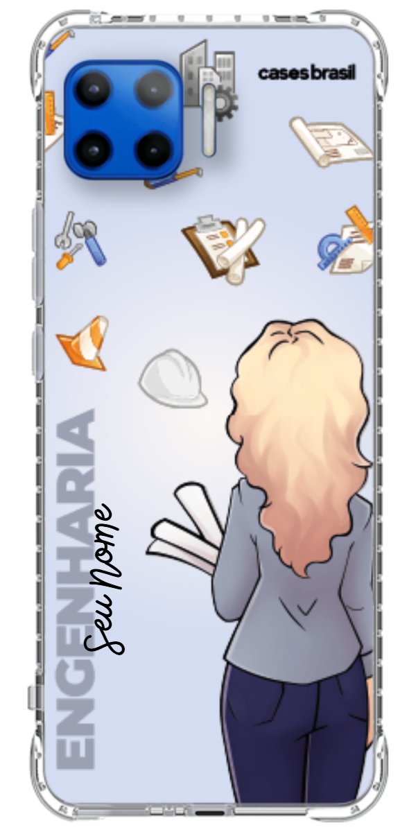 Capinha para Celular Engenharia - Boneca Profissão Com Fundo
