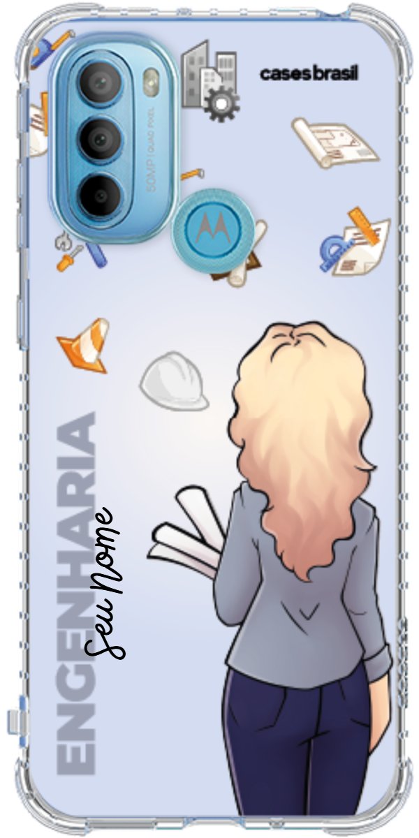 Capinha para Celular Engenharia - Boneca Profissão Com Fundo