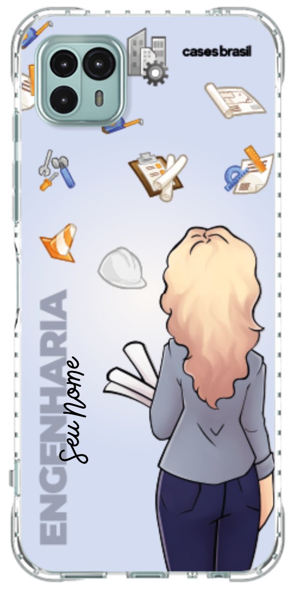 Capinha para Celular Engenharia - Boneca Profissão Com Fundo