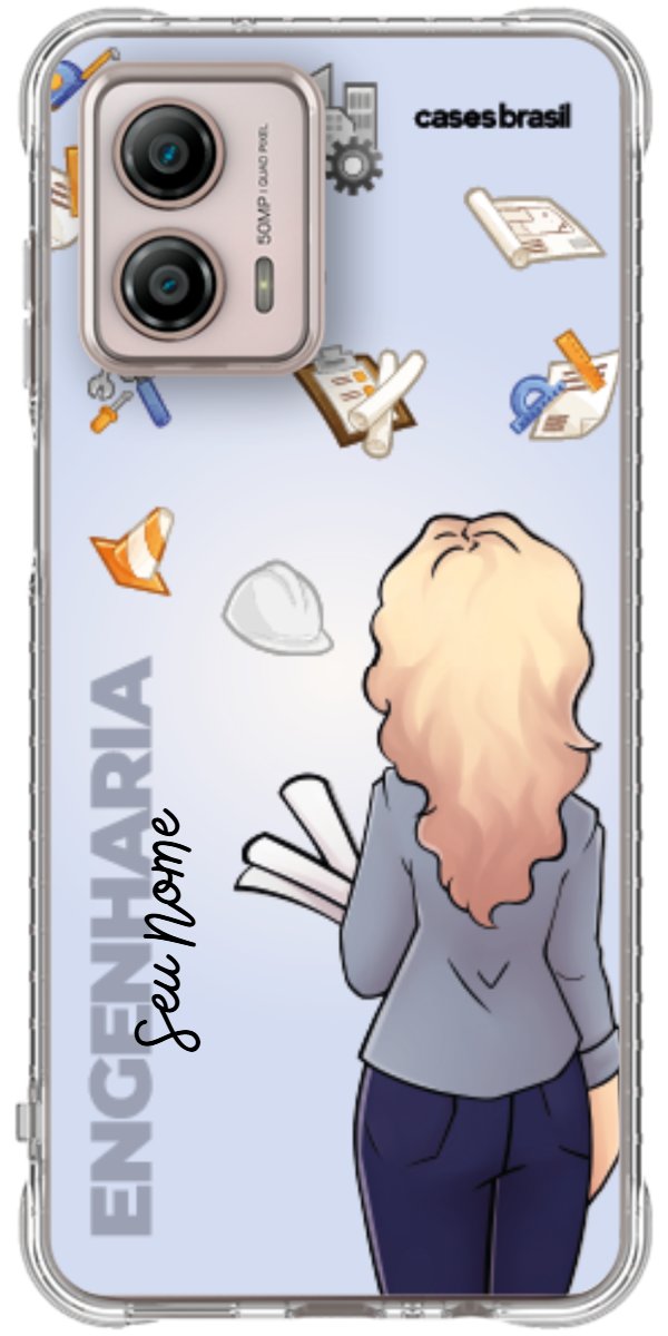 Capinha para Celular Engenharia - Boneca Profissão Com Fundo