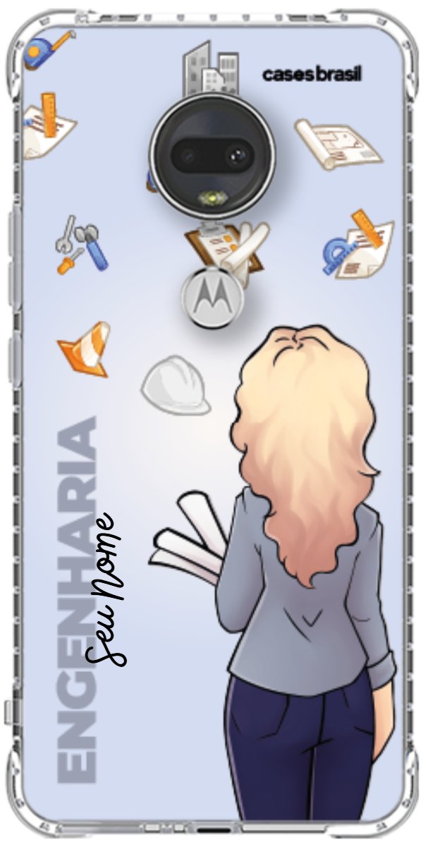 Capinha para Celular Engenharia - Boneca Profissão Com Fundo