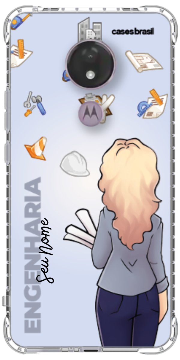 Capinha para Celular Engenharia - Boneca Profissão Com Fundo