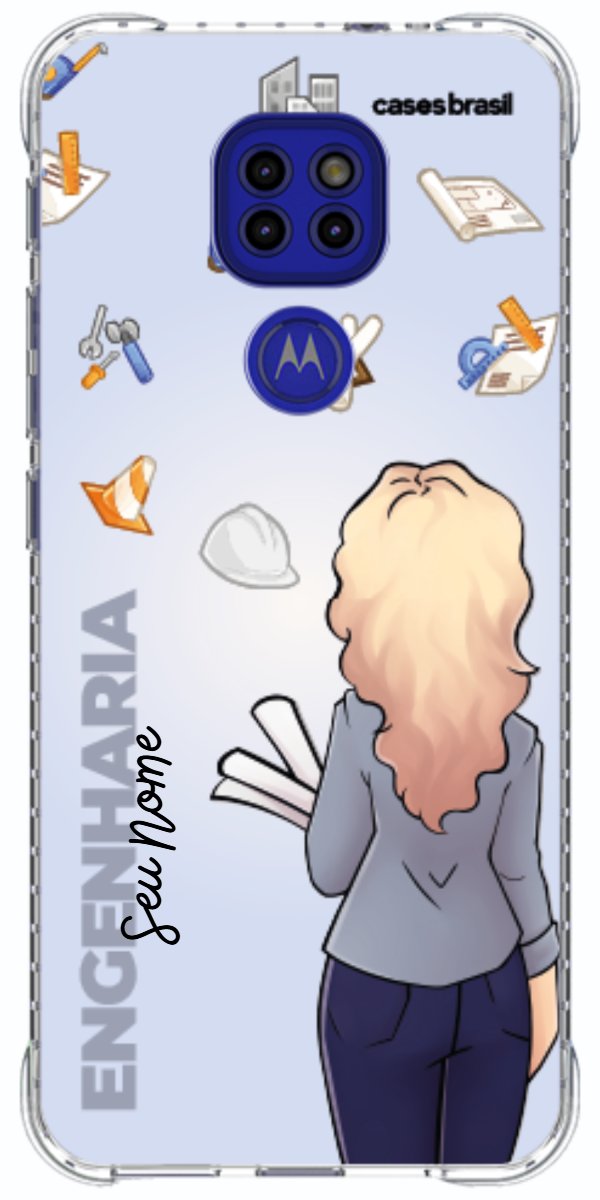 Capinha para Celular Engenharia - Boneca Profissão Com Fundo