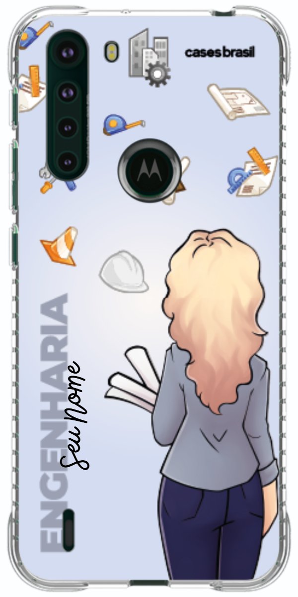 Capinha para Celular Engenharia - Boneca Profissão Com Fundo