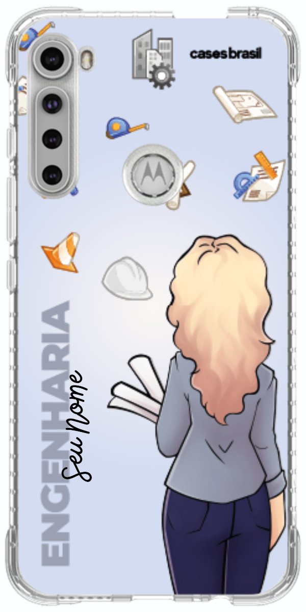 Capinha para Celular Engenharia - Boneca Profissão Com Fundo