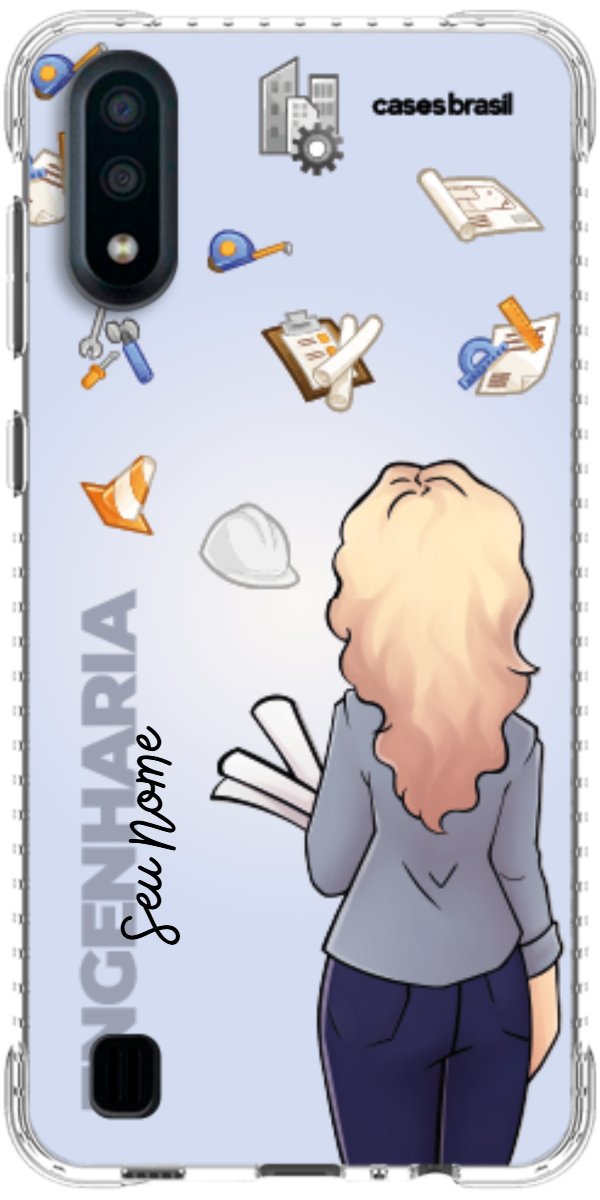 Capinha para Celular Engenharia - Boneca Profissão Com Fundo