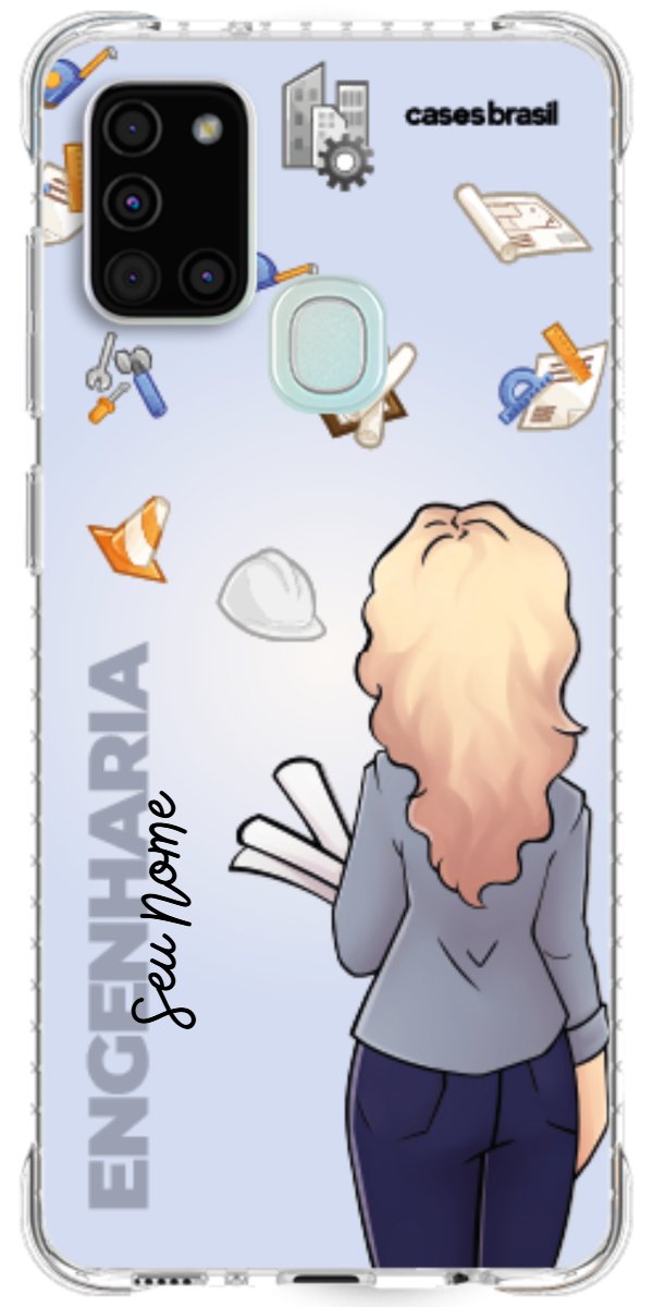 Capinha para Celular Engenharia - Boneca Profissão Com Fundo
