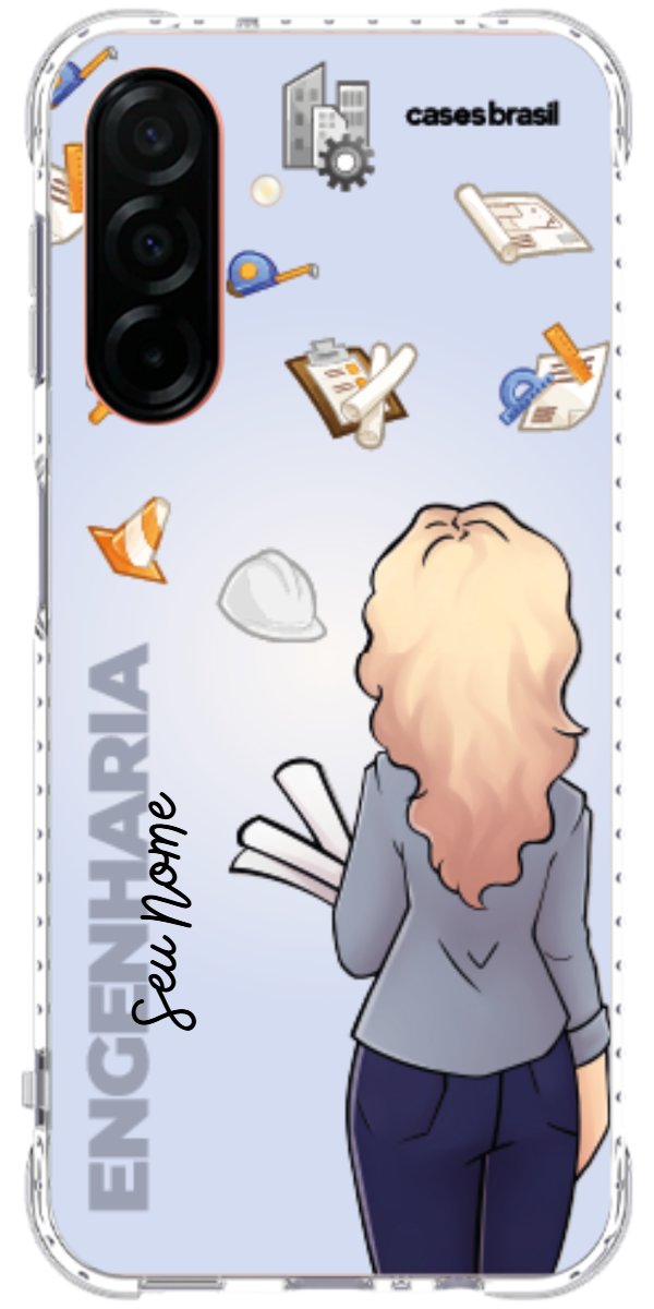 Capinha para Celular Engenharia - Boneca Profissão Com Fundo