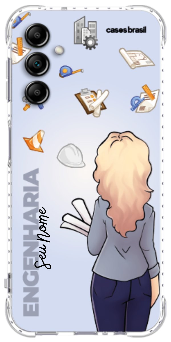 Capinha para Celular Engenharia - Boneca Profissão Com Fundo