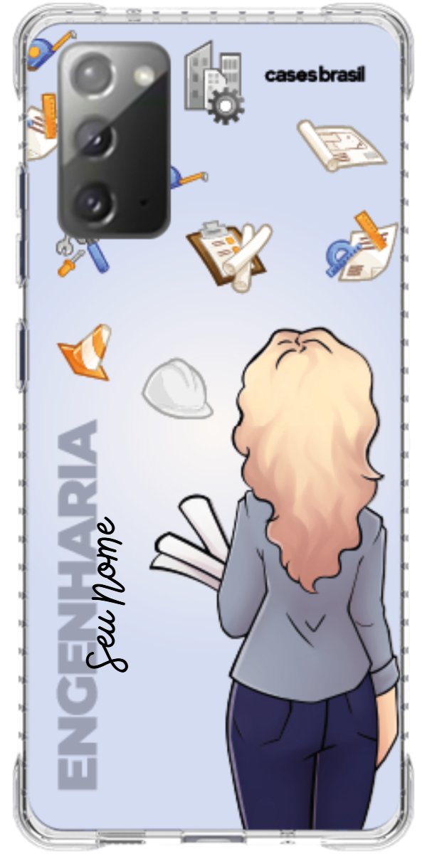 Capinha para Celular Engenharia - Boneca Profissão Com Fundo
