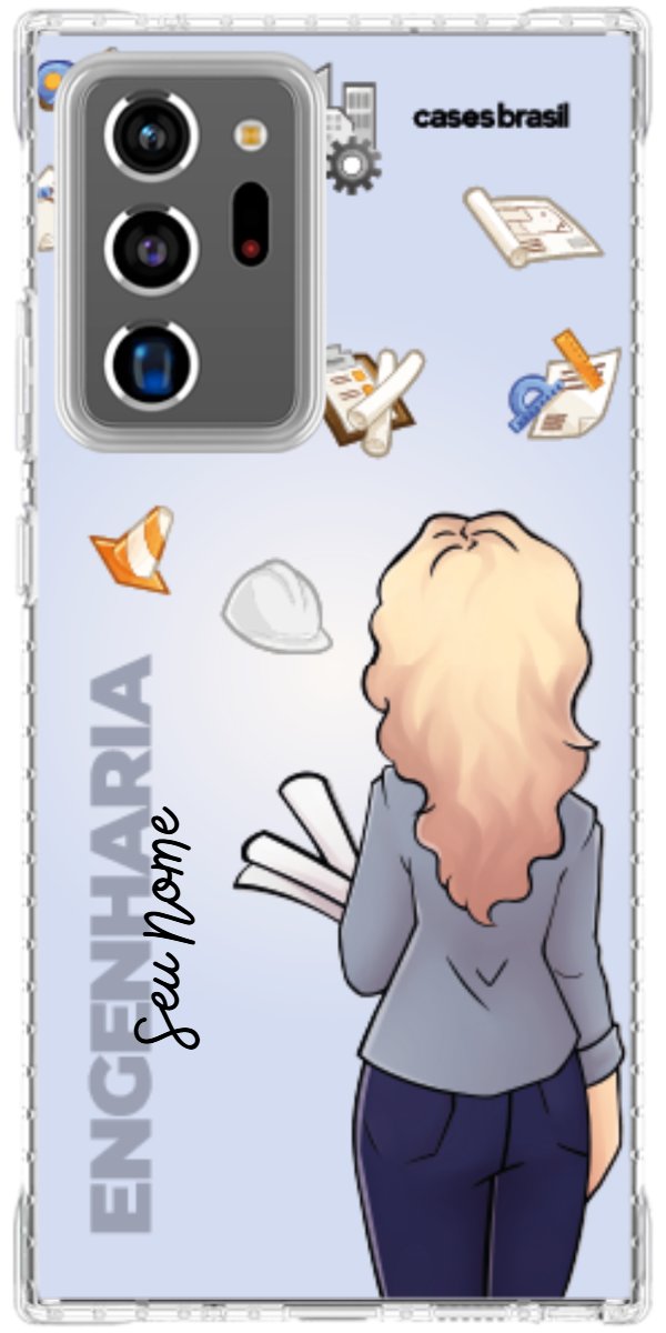 Capinha para Celular Engenharia - Boneca Profissão Com Fundo