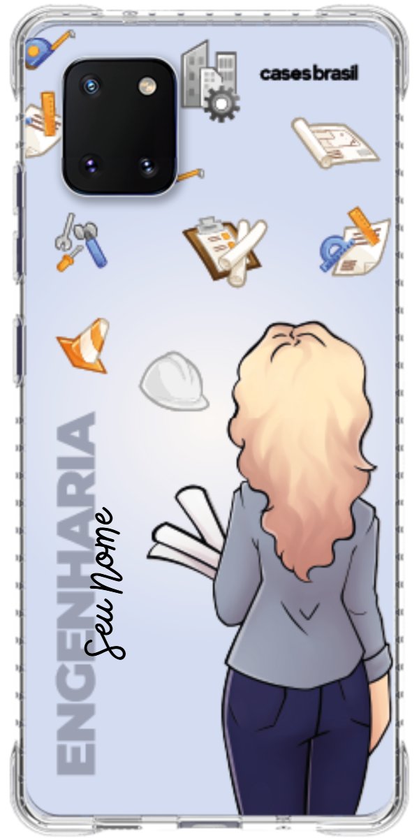 Capinha para Celular Engenharia - Boneca Profissão Com Fundo