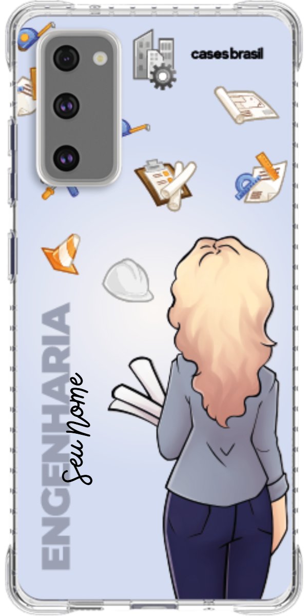 Capinha para Celular Engenharia - Boneca Profissão Com Fundo