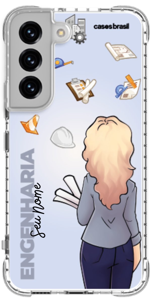 Capinha para Celular Engenharia - Boneca Profissão Com Fundo
