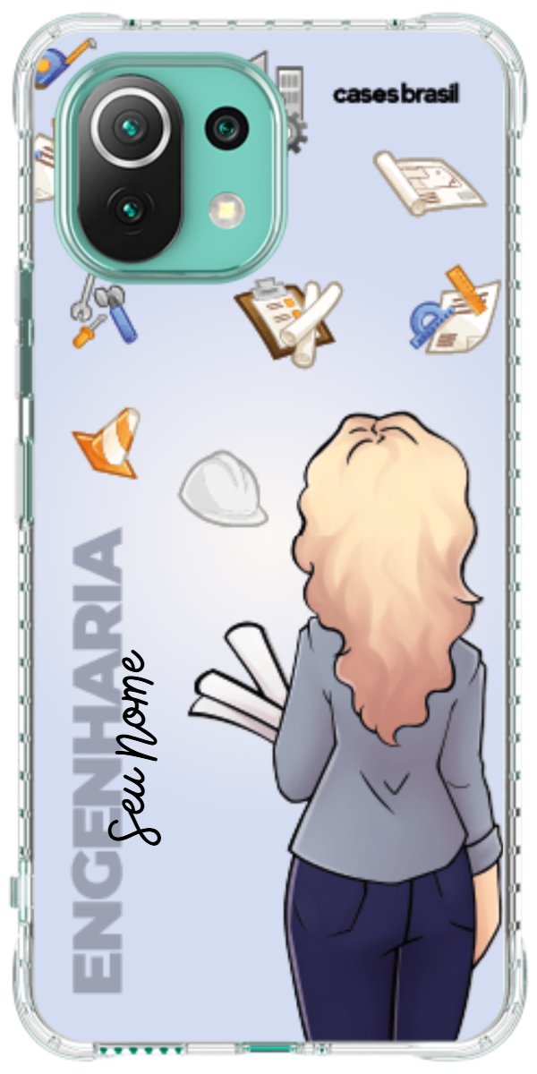 Capinha para Celular Engenharia - Boneca Profissão Com Fundo