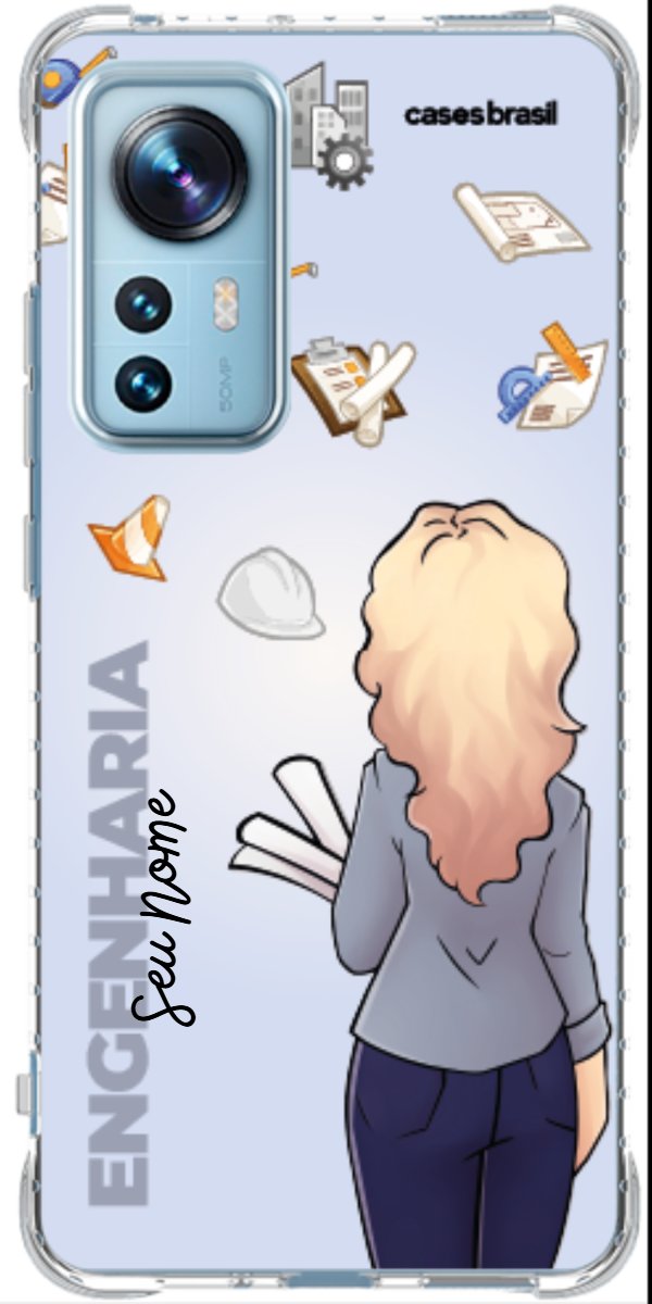 Capinha para Celular Engenharia - Boneca Profissão Com Fundo