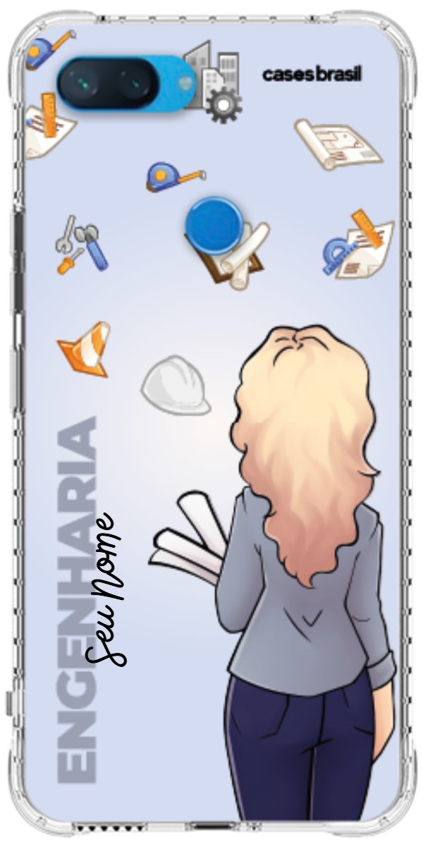 Capinha para Celular Engenharia - Boneca Profissão Com Fundo