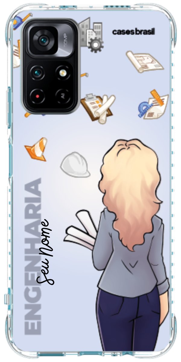 Capinha para Celular Engenharia - Boneca Profissão Com Fundo
