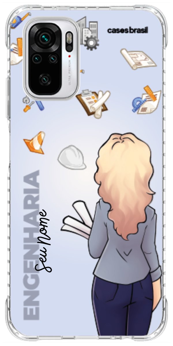 Capinha para Celular Engenharia - Boneca Profissão Com Fundo