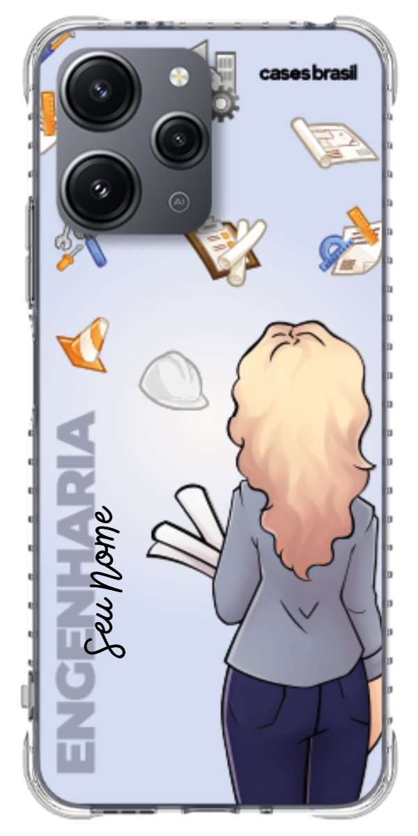 Capinha para Celular Engenharia - Boneca Profissão Com Fundo