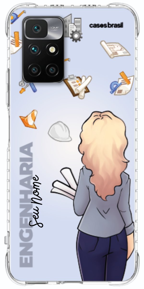 Capinha para Celular Engenharia - Boneca Profissão Com Fundo