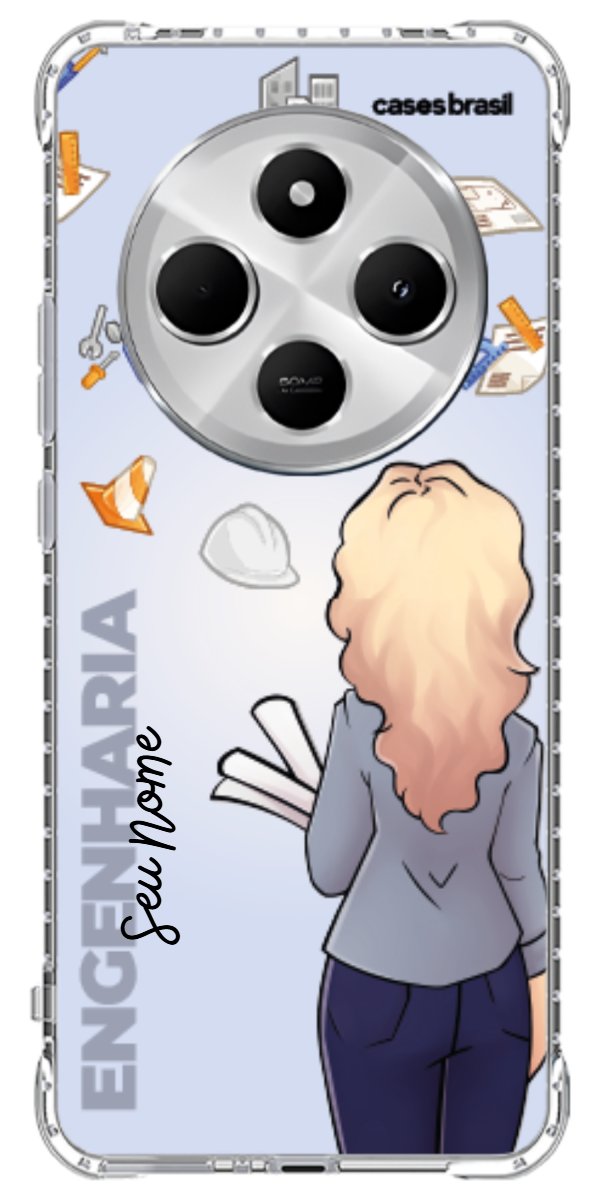 Capinha para Celular Engenharia - Boneca Profissão Com Fundo