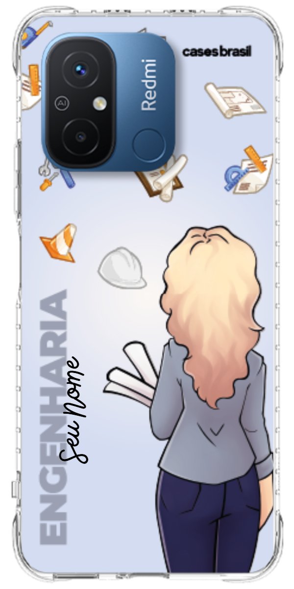 Capinha para Celular Engenharia - Boneca Profissão Com Fundo