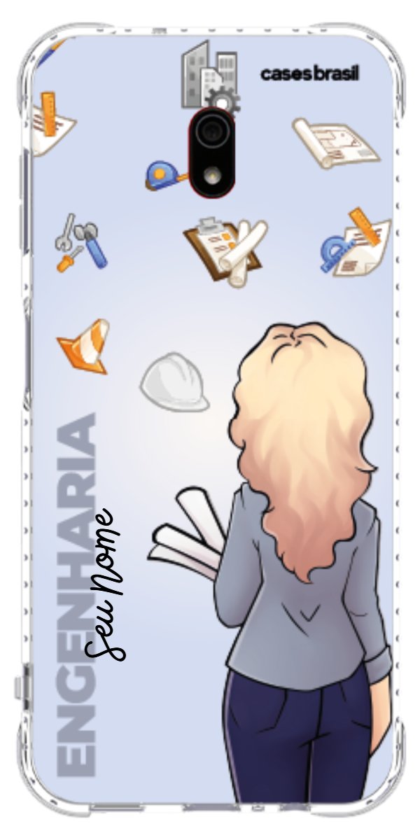 Capinha para Celular Engenharia - Boneca Profissão Com Fundo
