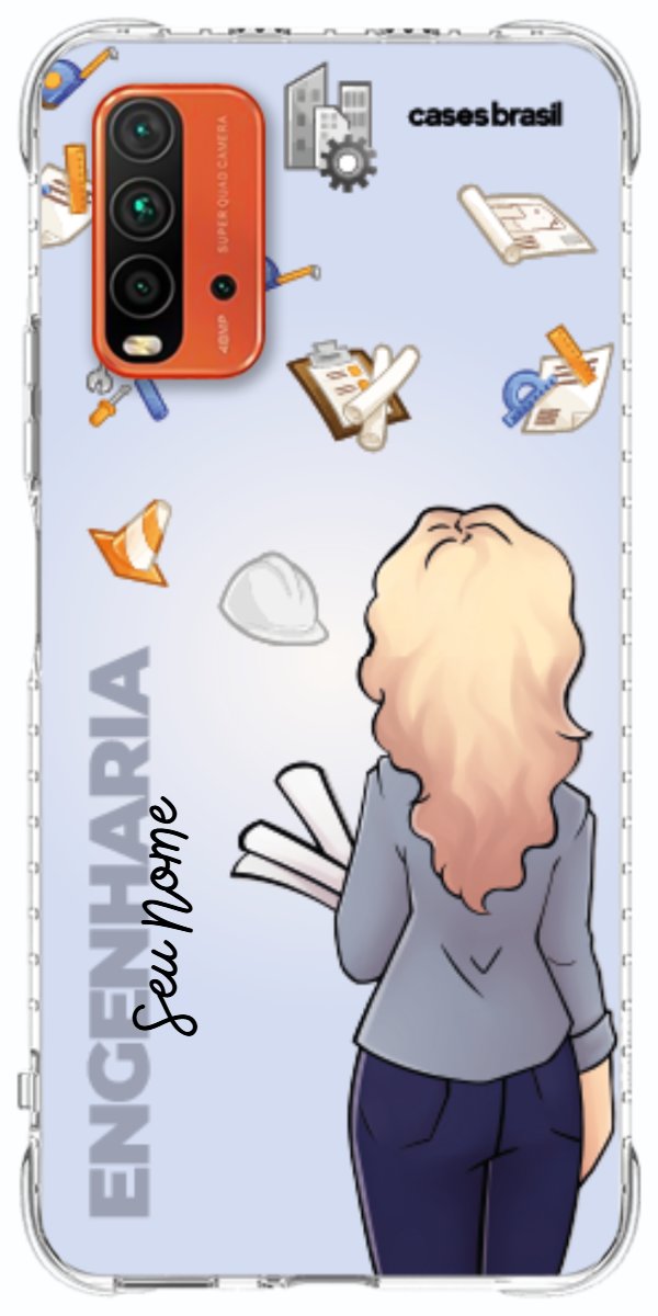 Capinha para Celular Engenharia - Boneca Profissão Com Fundo