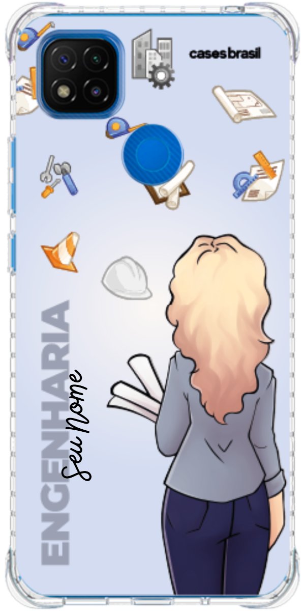 Capinha para Celular Engenharia - Boneca Profissão Com Fundo