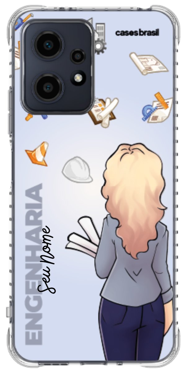 Capinha para Celular Engenharia - Boneca Profissão Com Fundo