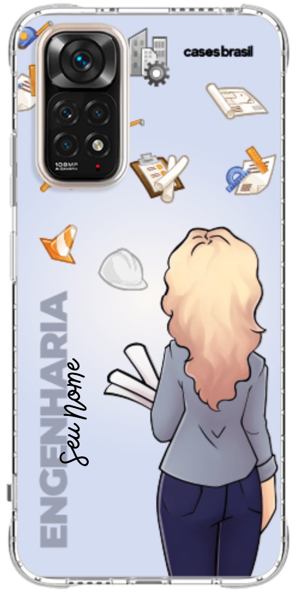Capinha para Celular Engenharia - Boneca Profissão Com Fundo