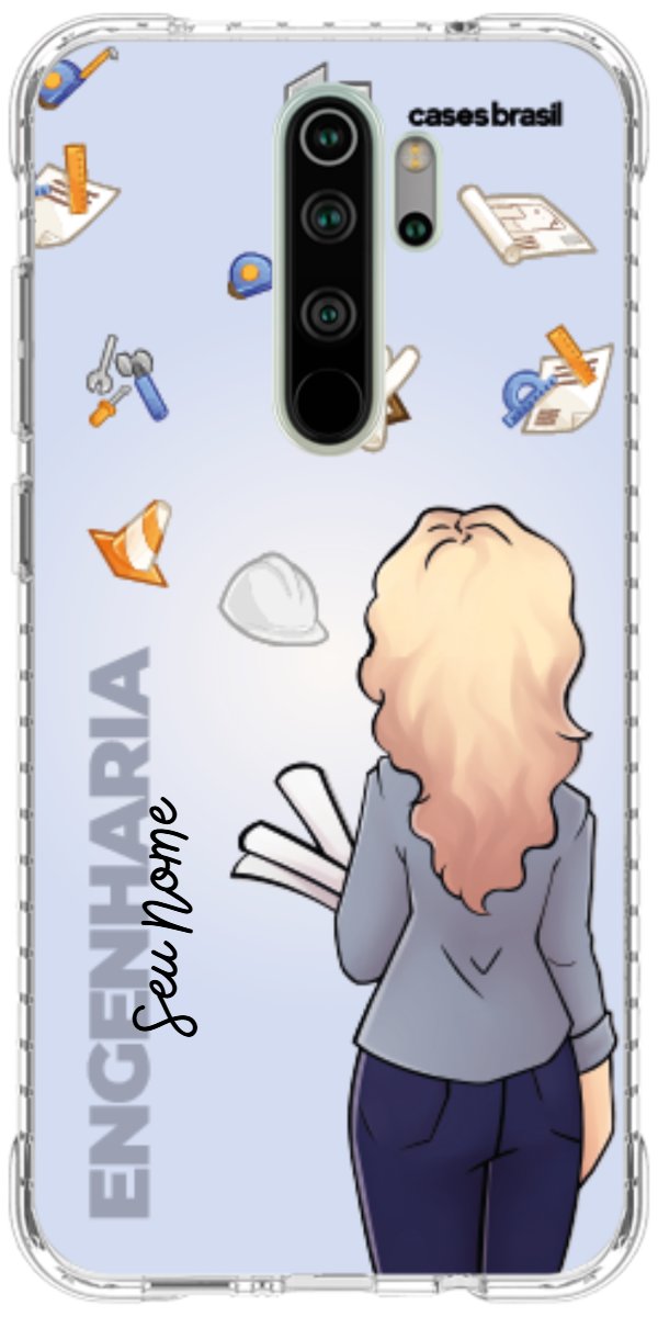 Capinha para Celular Engenharia - Boneca Profissão Com Fundo