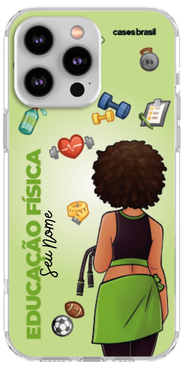 Capinha para celular Educação Física - Boneca Profissão Com Fundo