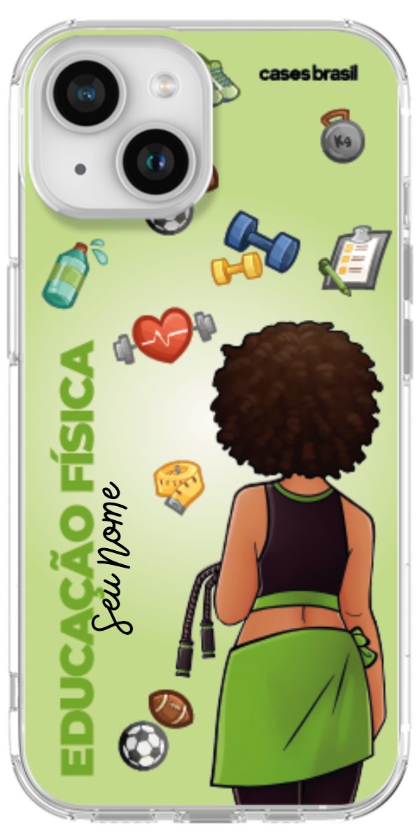 Capinha para celular Educação Física - Boneca Profissão Com Fundo