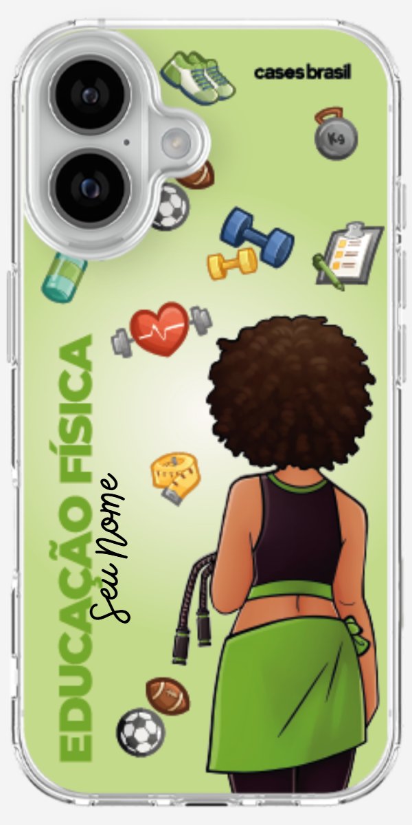 Capinha para celular Educação Física - Boneca Profissão Com Fundo