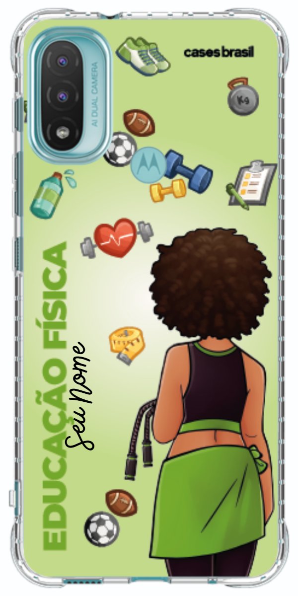 Capinha para celular Educação Física - Boneca Profissão Com Fundo
