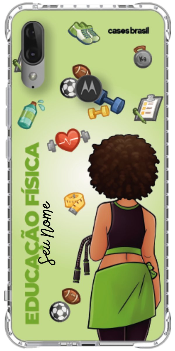 Capinha para celular Educação Física - Boneca Profissão Com Fundo