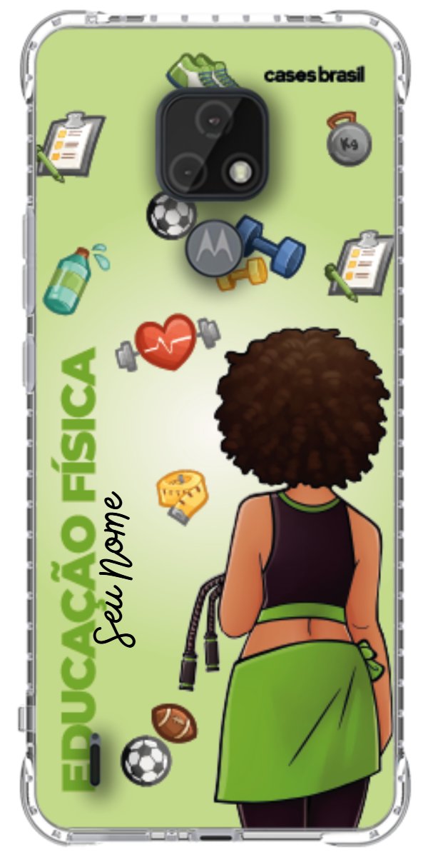 Capinha para celular Educação Física - Boneca Profissão Com Fundo