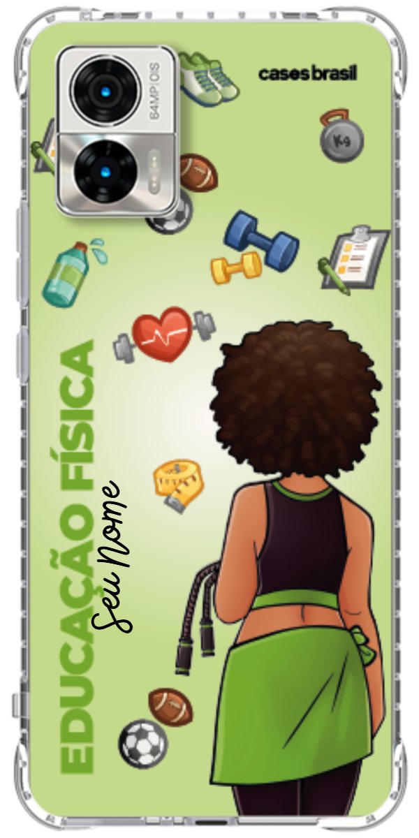 Capinha para celular Educação Física - Boneca Profissão Com Fundo