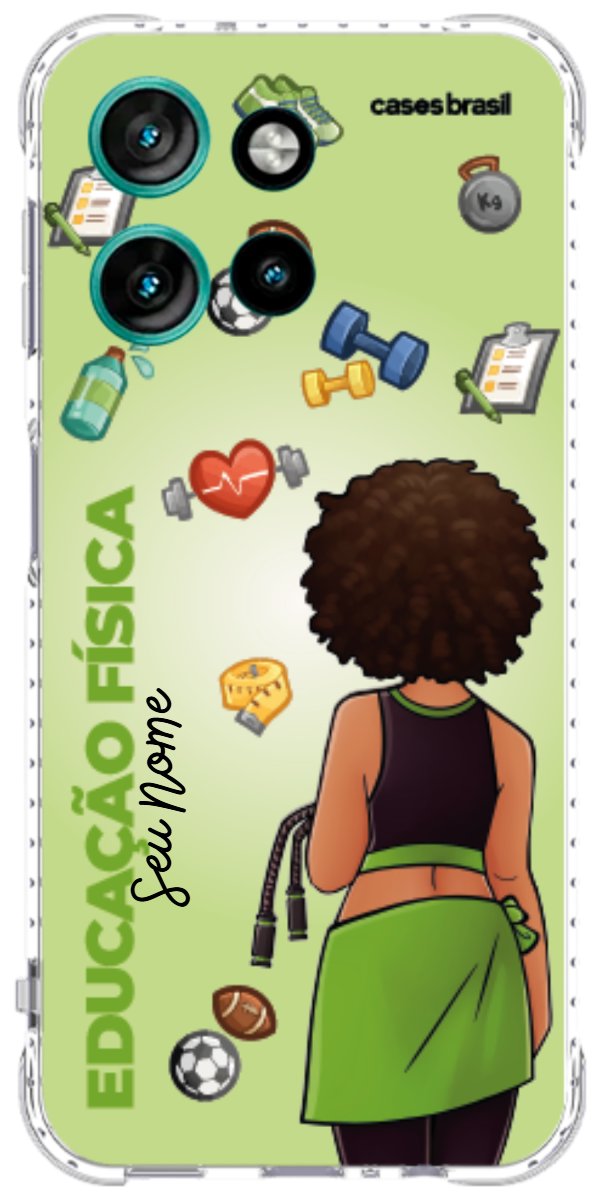 Capinha para celular Educação Física - Boneca Profissão Com Fundo
